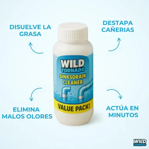 ¡Súper Promo Compra 1 y llévate 2! Súper Destapador de Cañerías Wild Tornado™ - Destapa absolutamente TODO